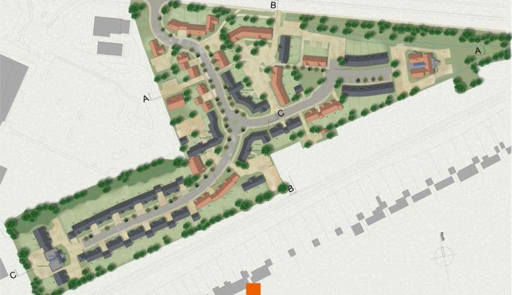 Thanet District Council has given permission for the Flambeau Europlast factory on Manston Road, Ramsgate, to be demolished for a 118 home housing estateThe proposed layout for the 118 home estate. Picture: Hume Planning Consultancy