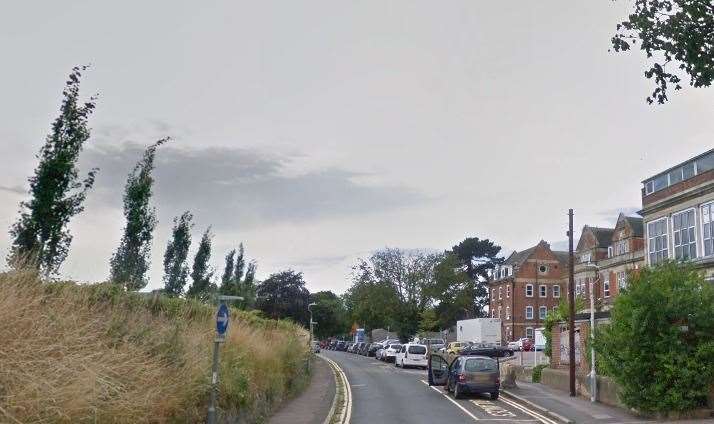 The crash happened in Radnor Park Road, Folkestone. Picture: Google Maps
