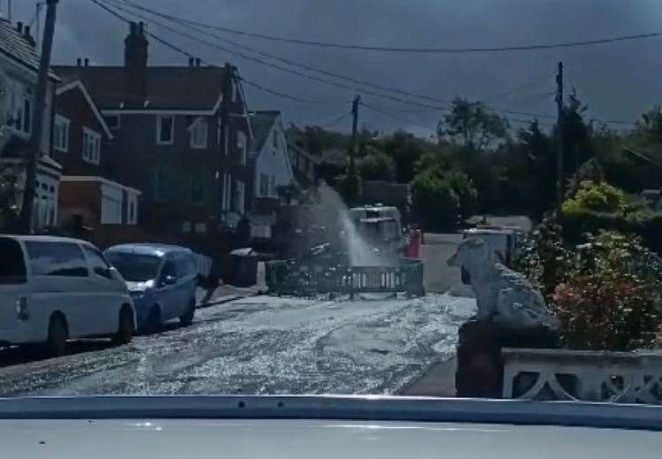 There is a water leak on Southdown Road in Halfway. Picture: Emma B