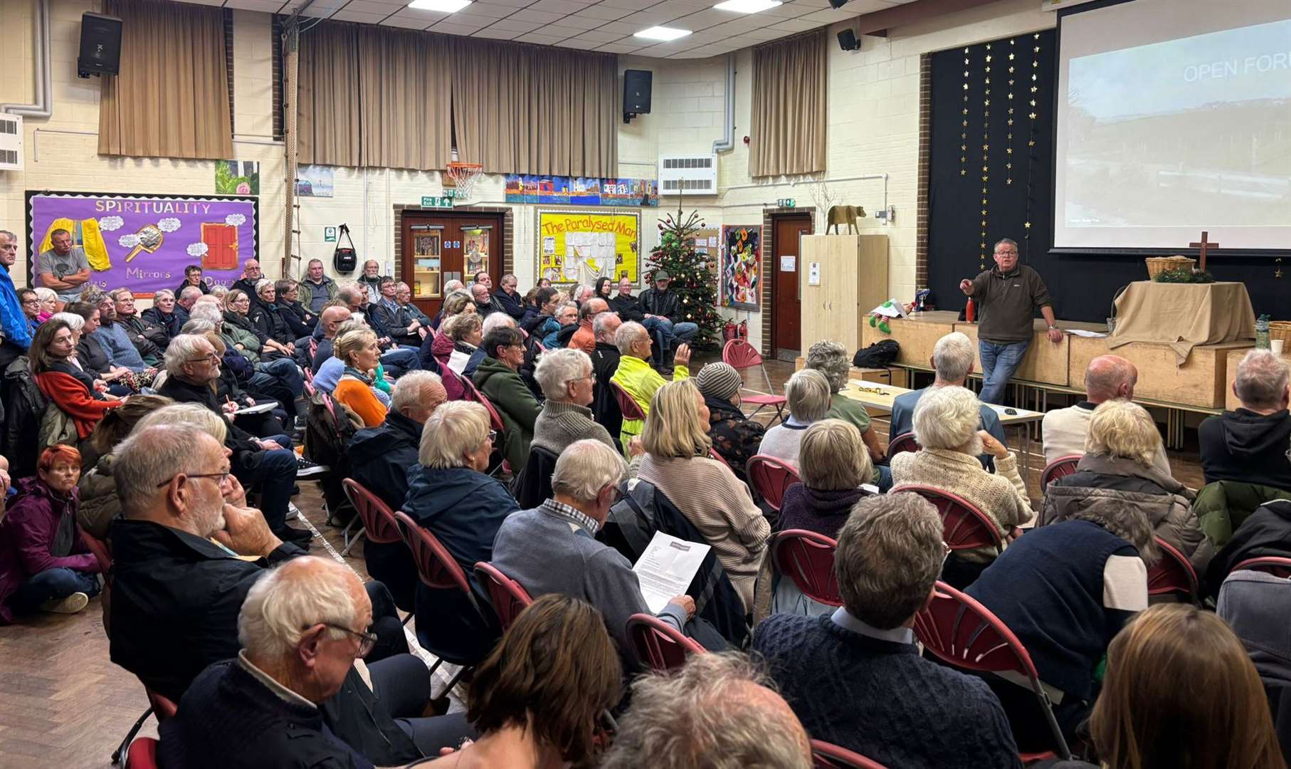 The public meeting organised by Kingsdown SOS, which was held at Kingsdown and Ringwould Primary School