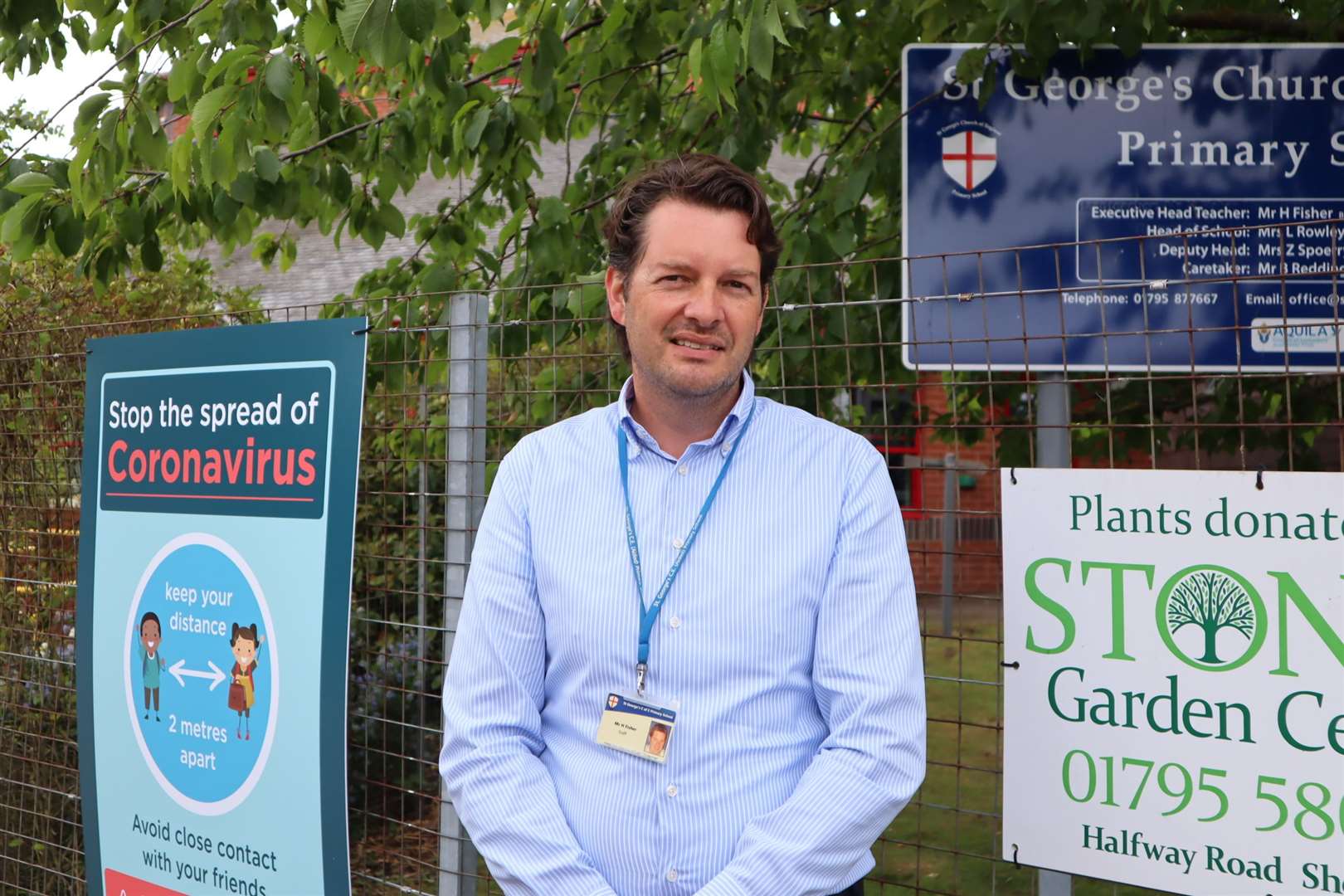 Head teacher Howard Fisher outside St George's Primary School in Minster, Sheppey