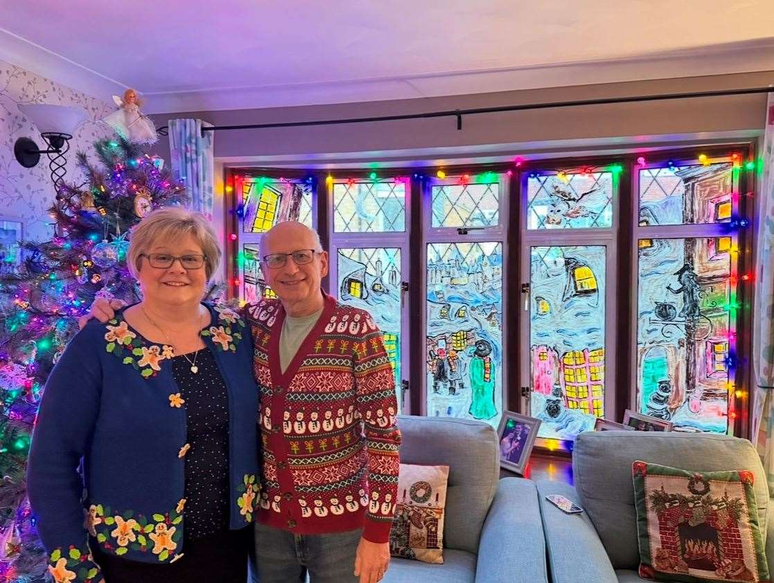 Janita and Phil King look forward to their children coming home to paint the windows in Rochester each year