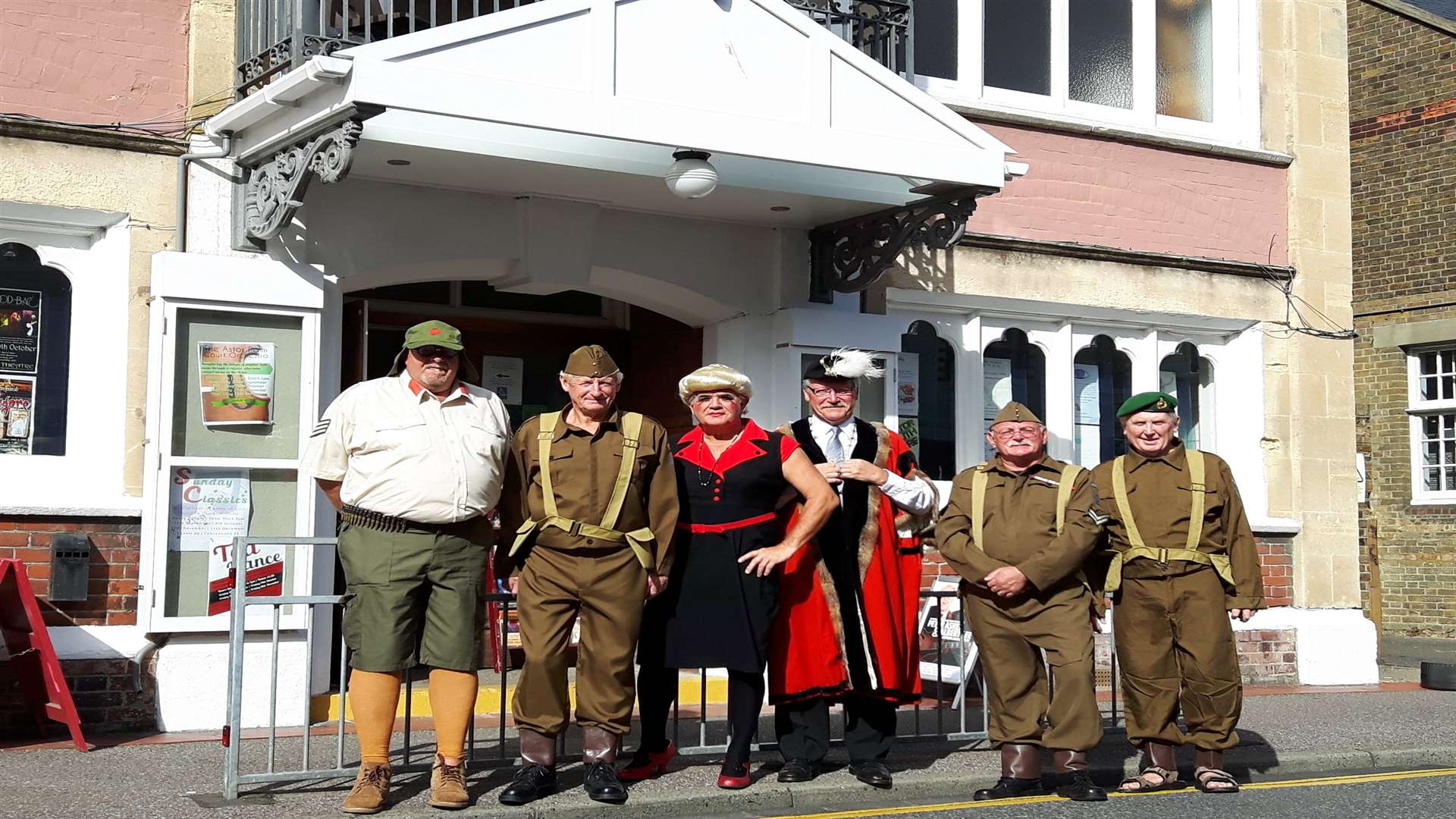 Some of the cast of the 2017 Sgt's Mess Pantomime Dad's Barmy