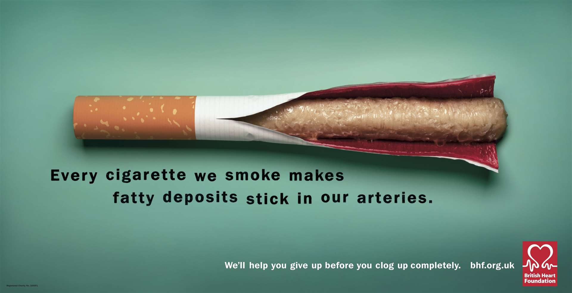 A BHF cigarette advert in 2004 (BHF/PA)