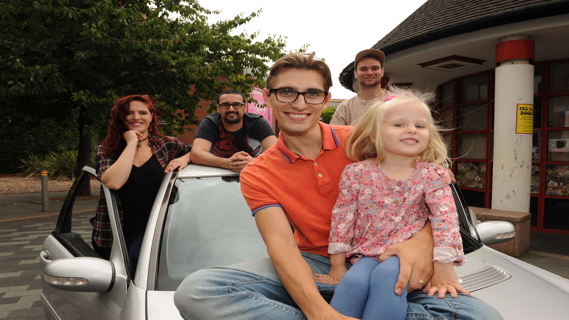 Brandon and Sofia Baily with Kim Harris, Marcus O'Brien and Louis Findlay