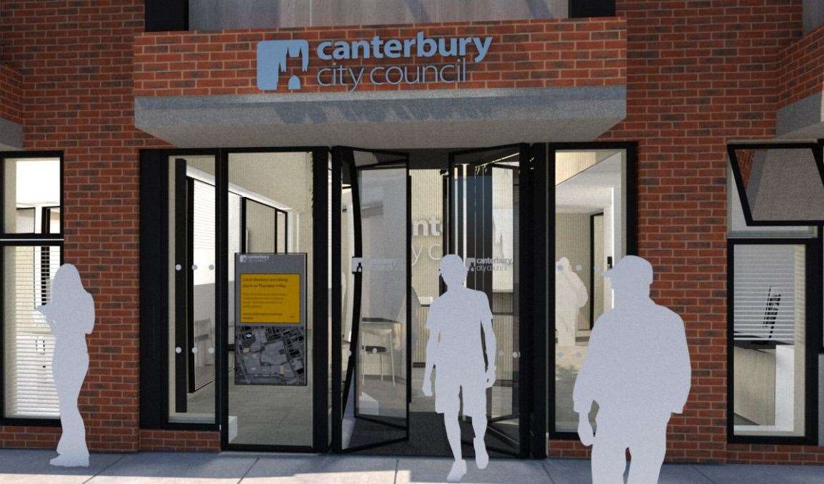 Artist’s impression show how the new office for Canterbury City Council in Whitefriars. could looks. Picture: STUDIO EVANS LANE