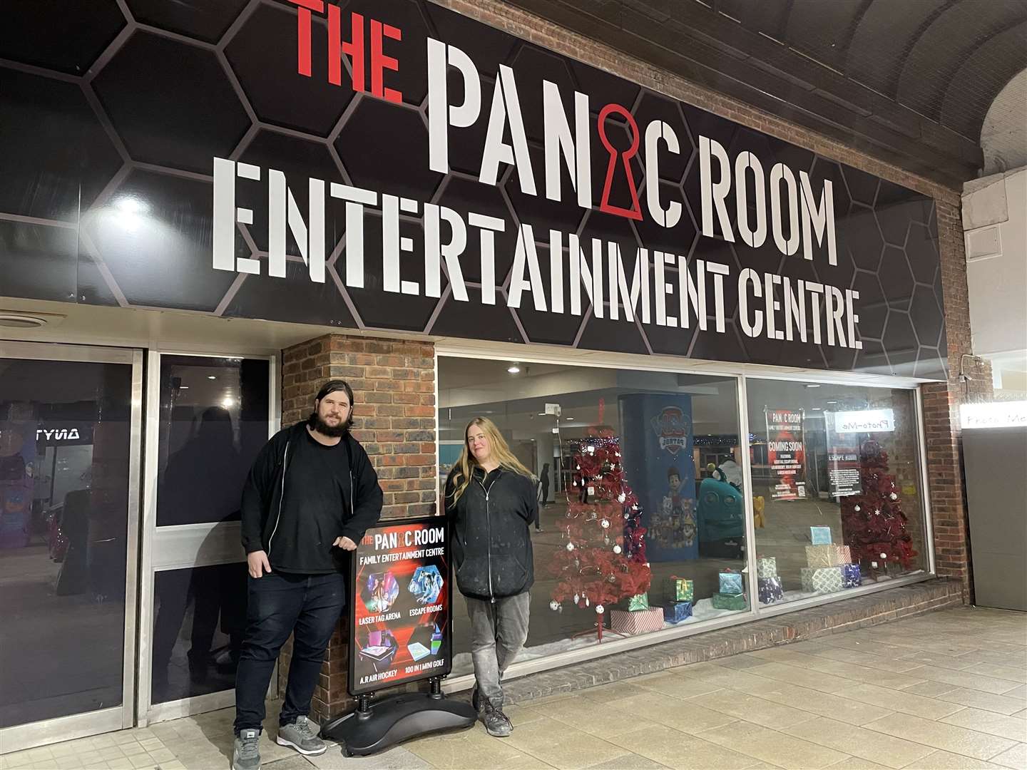 From left: Owners Alex and Monique Souter at The Panic Room Entertainment Centre in St Georges Centre, Gravesend