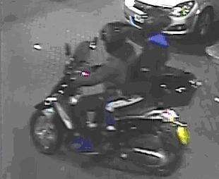 CCTV footage of the two men on the moped