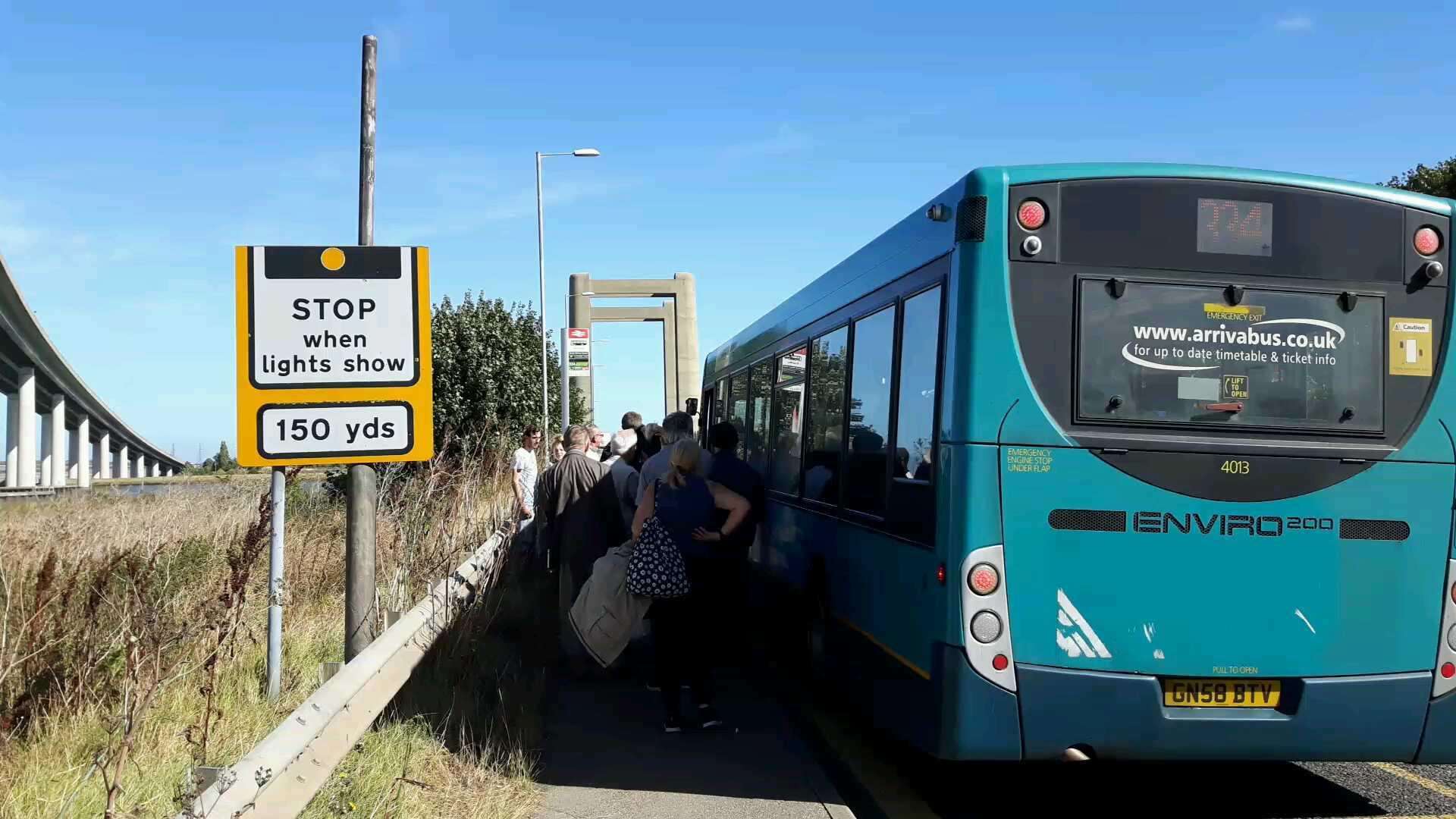 Replacement bus at Swale Halt train station. Stock photo (3666954)