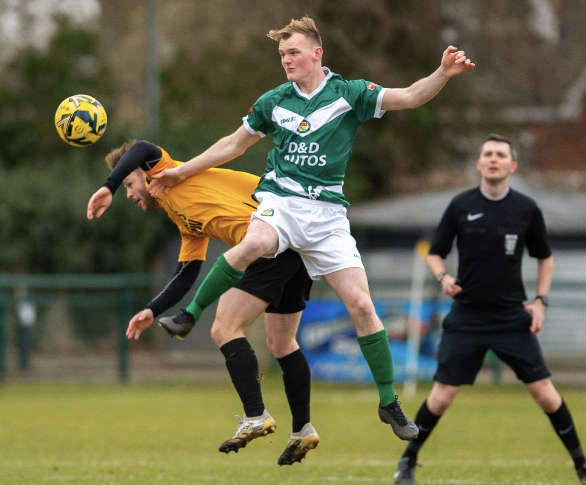 Cameron Brodie in action at Three Bridges before his late red card. Picture: Ian Scammell