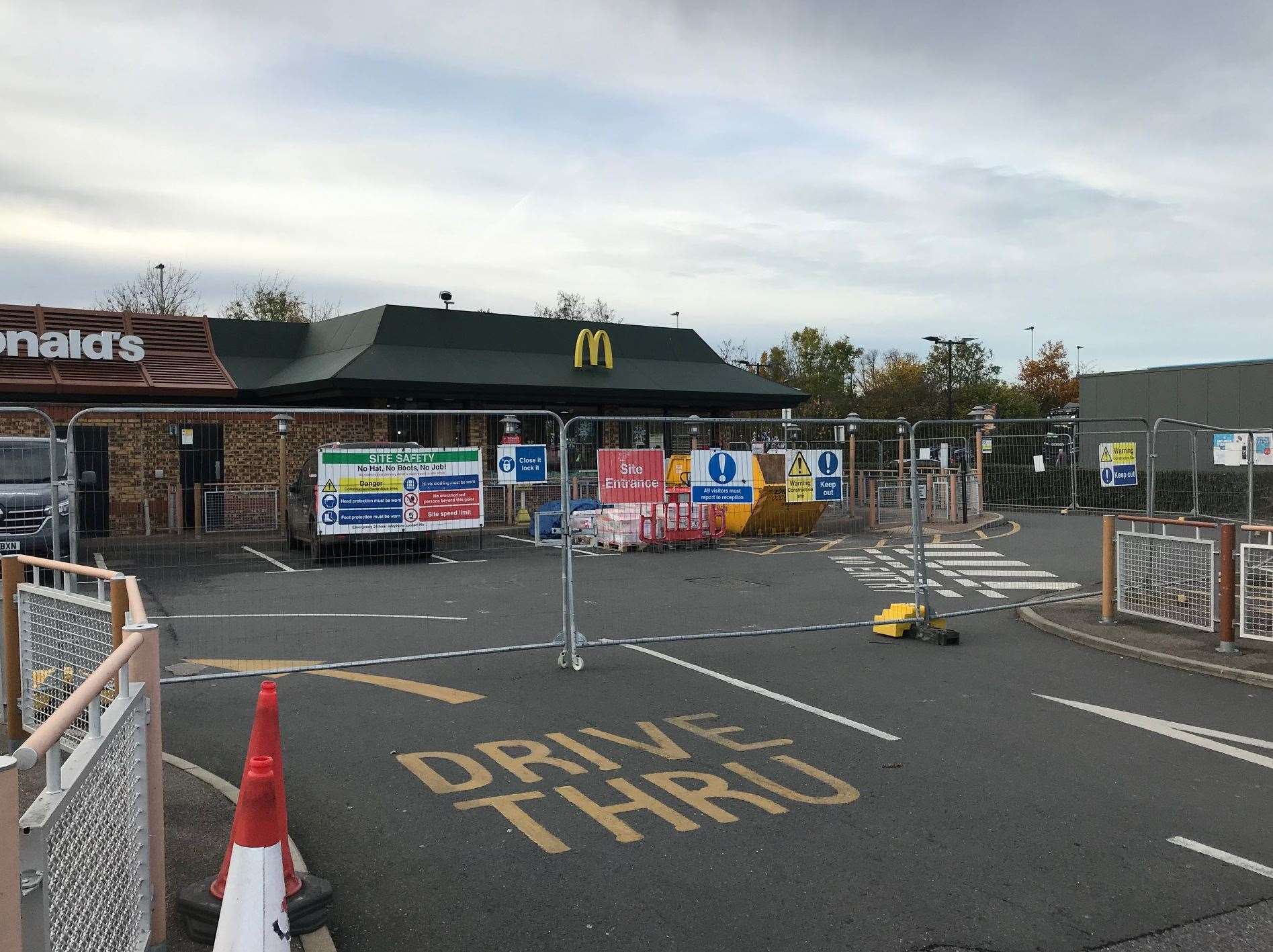 The restaurant is currently undergoing maintenance works