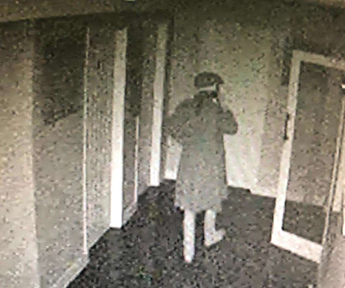 The cloaked man was caught on CCTV (4829655)