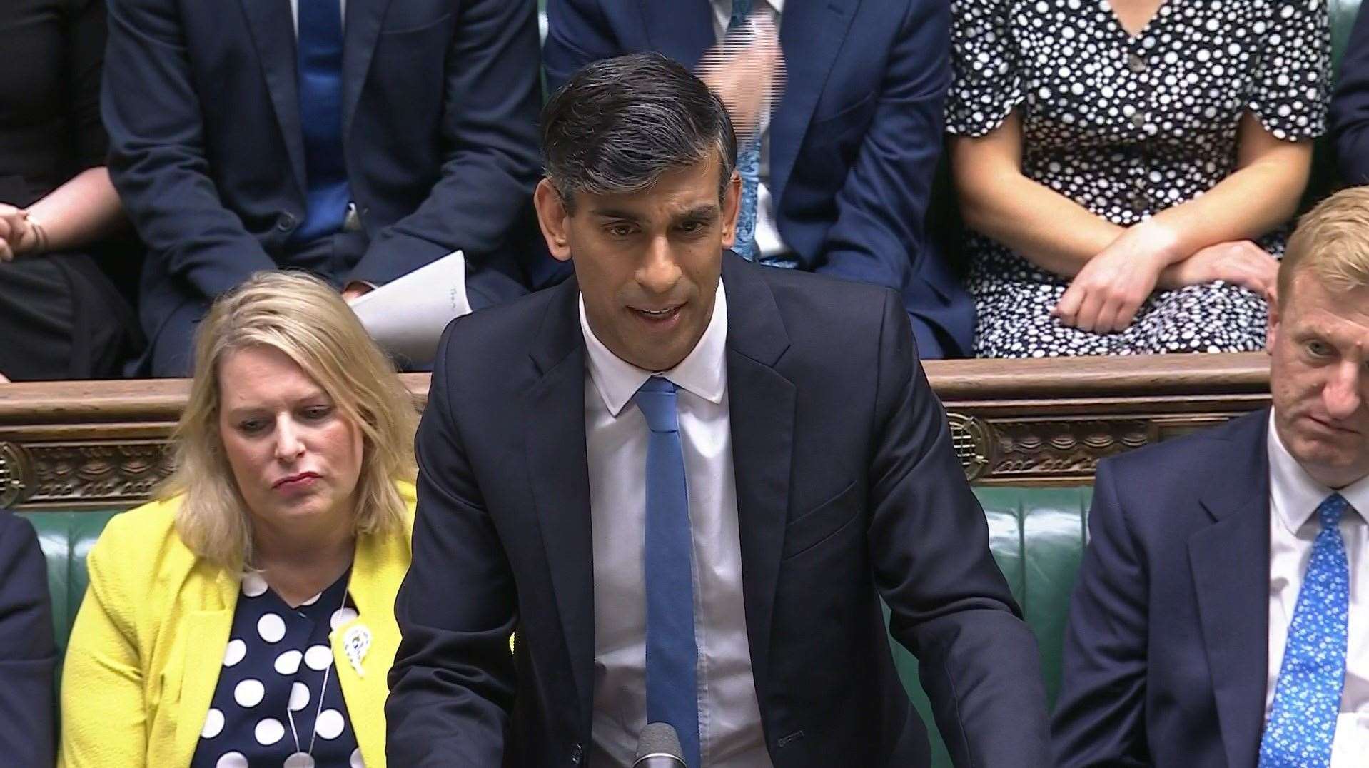 Conservative leader Rishi Sunak made light of his party’s drubbing at the General Election (House of Commons/UK Parliament/PA)