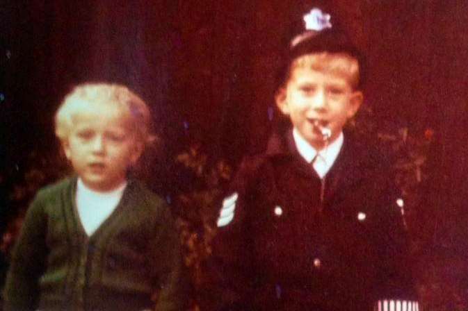 Phil as a youngster with his sister