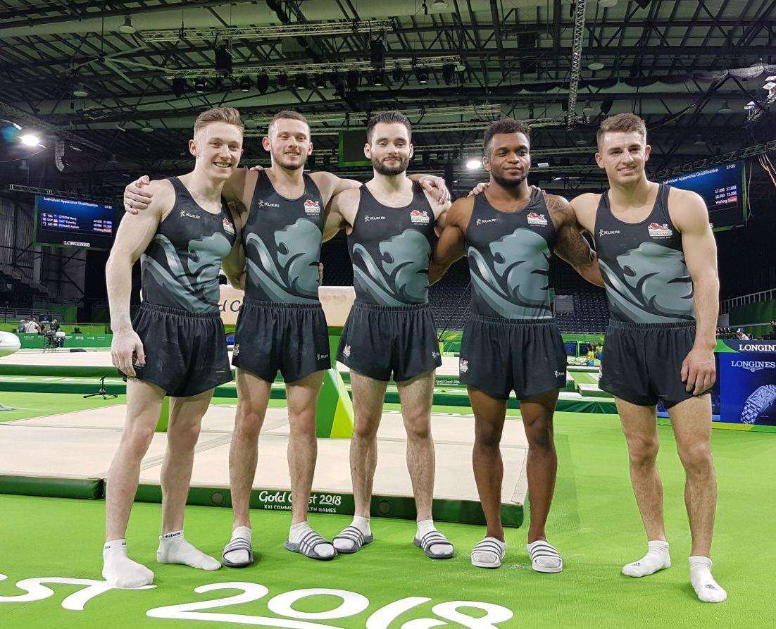 James Hall and Courtney Tulloch with their England team-mates