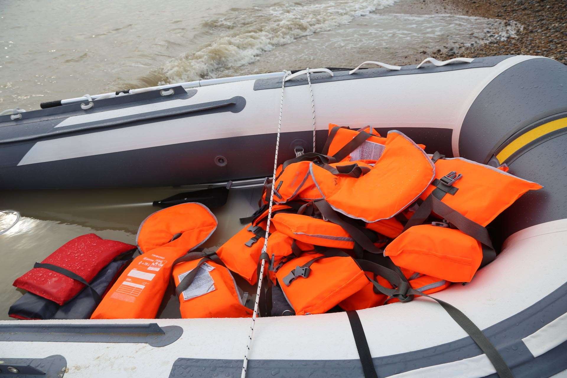 A close-up of the abandoned dinghy. Picture: Susan Pilcher