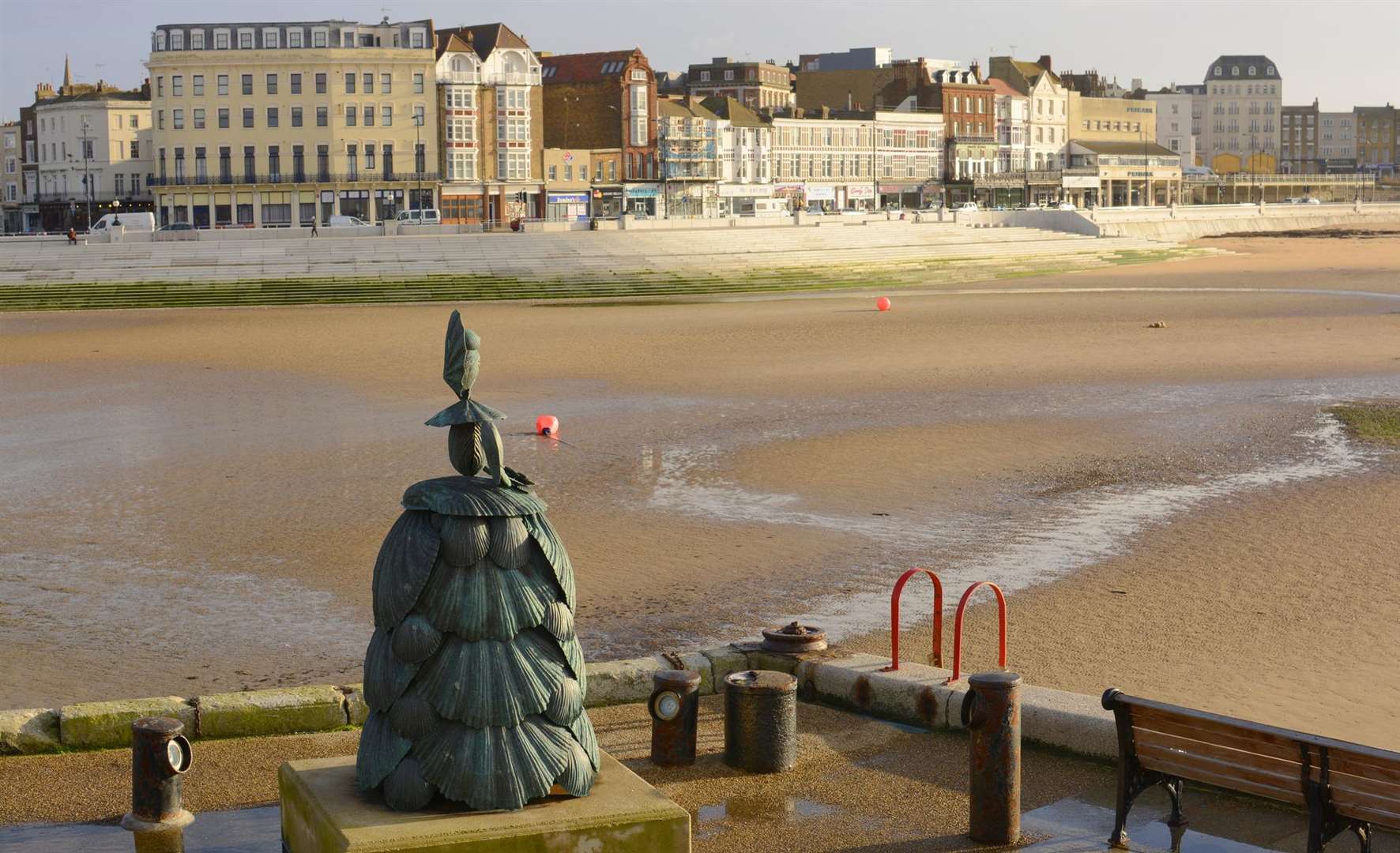 Sculpture of Mrs Booth the Shell Lady at Margate