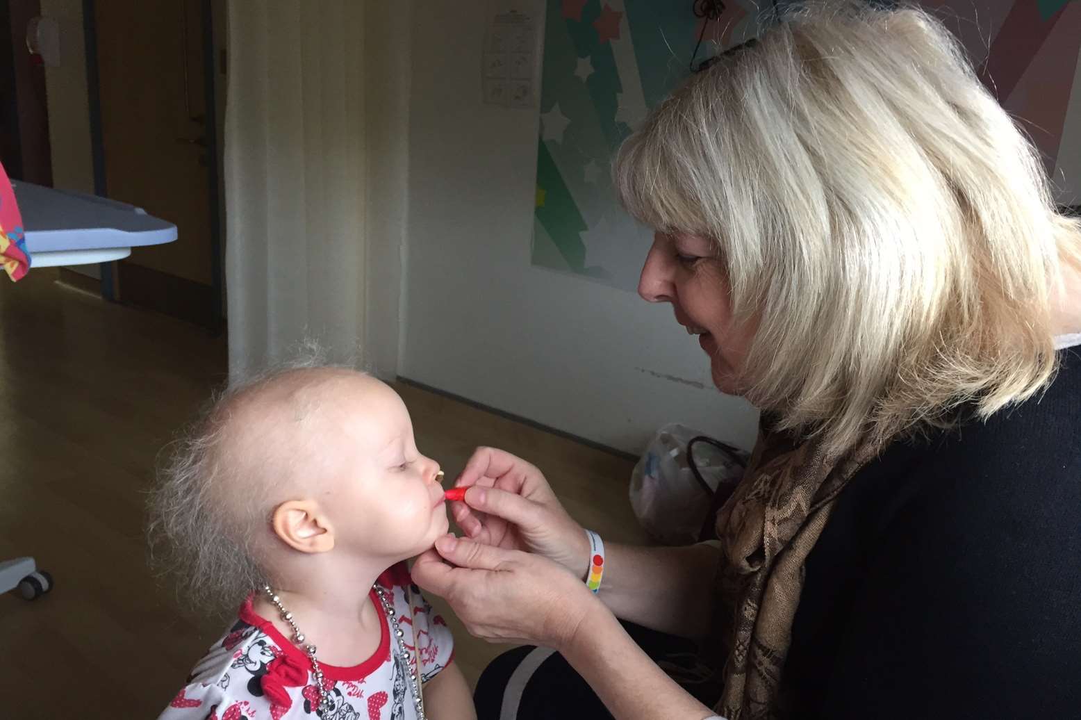 Mrs Barnes with granddaughter Ruby Young