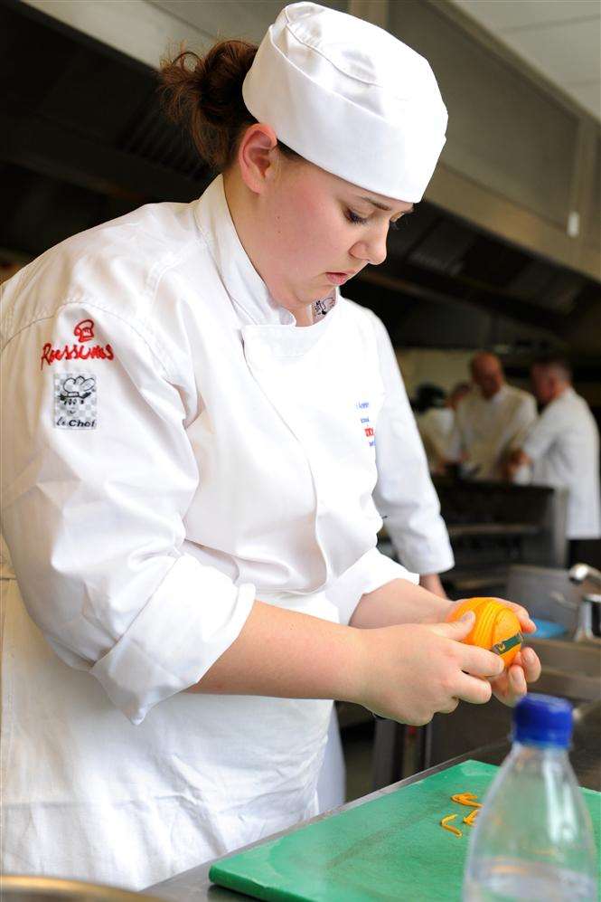 Eden Allsworth working in the kitchen