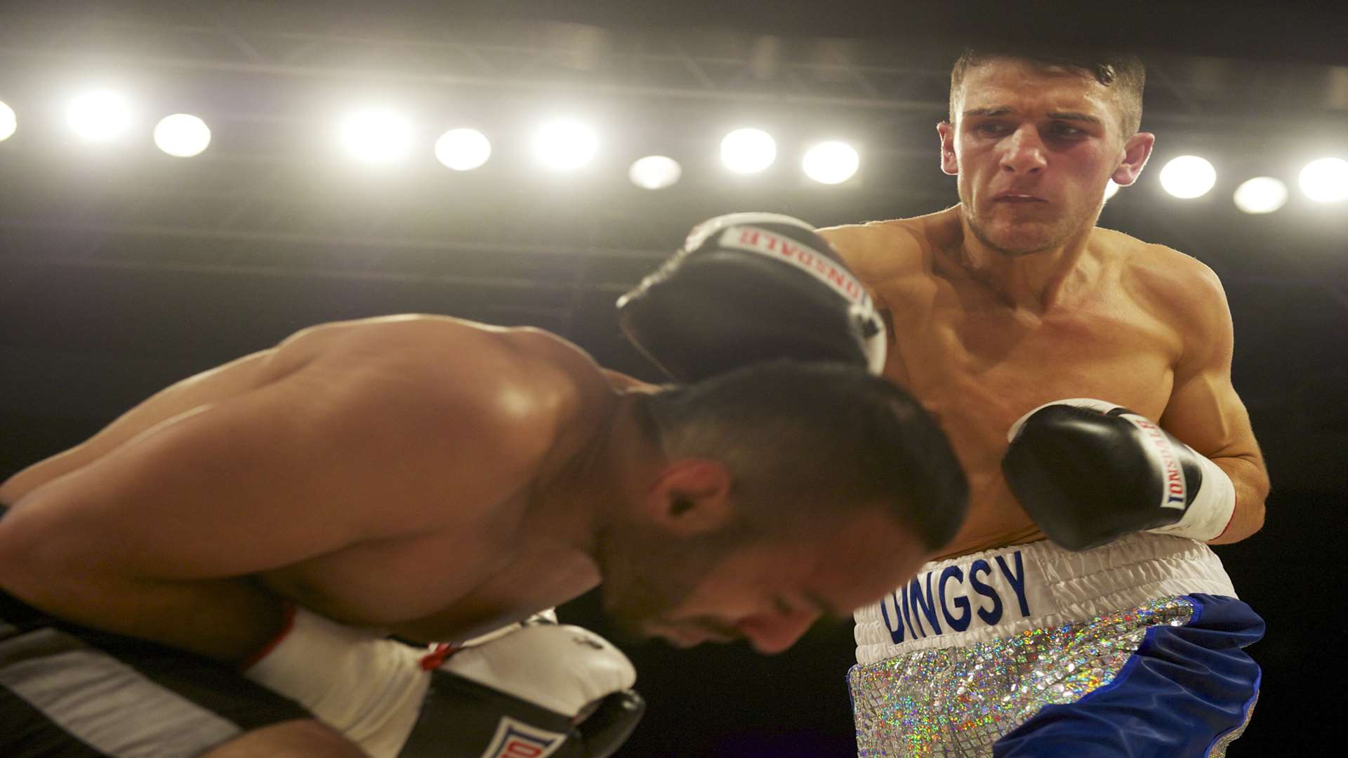 Adam Dingsdale in action against Ibrar Riyaz at Bluewater Picture: Andy Payton