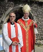 St Lawrence Church, Ramsgate. Bishop of Dover Rt Rev Steven Venner with newley ordained Rev Luke Dean