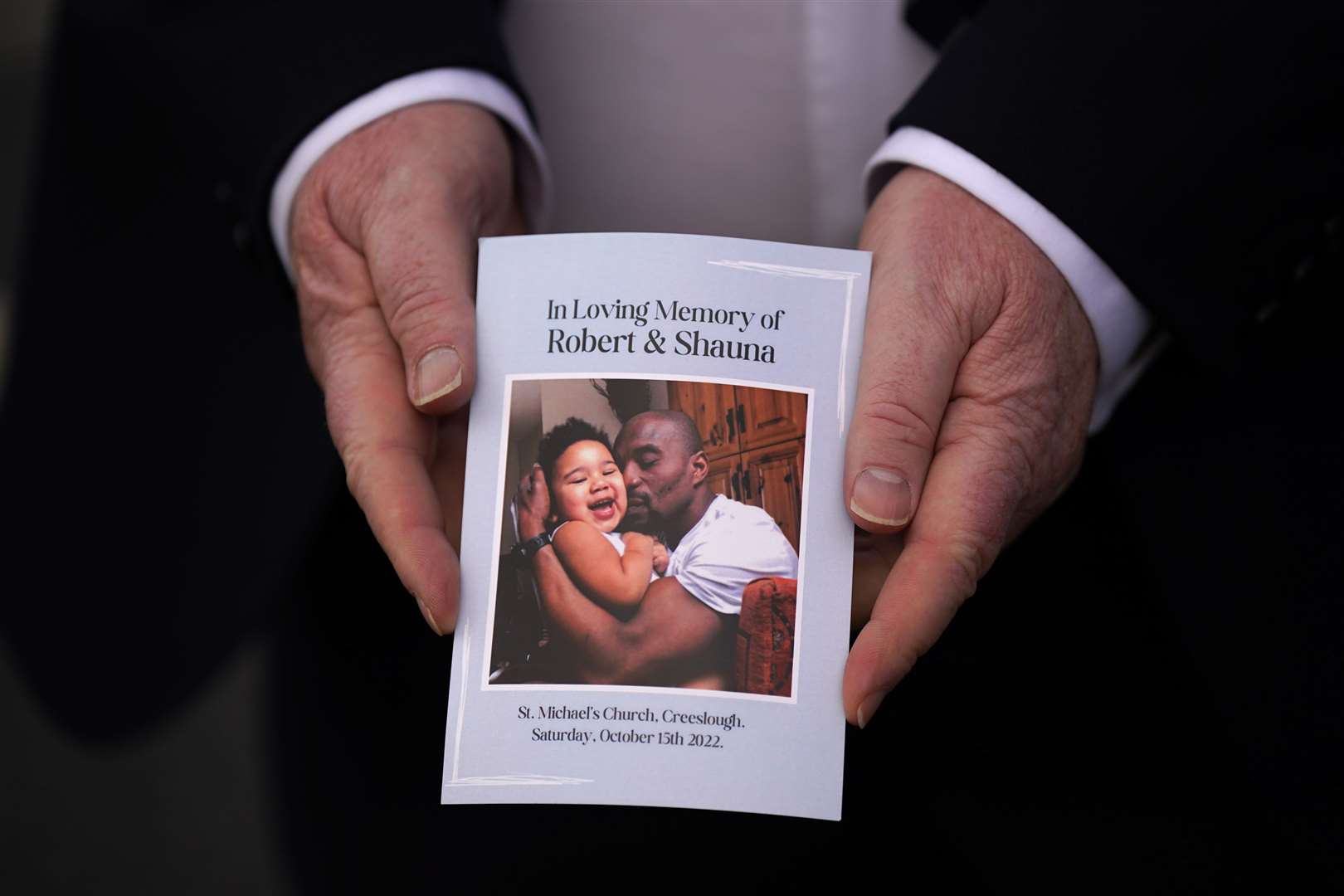 An Order of Service for the funeral mass of Robert Garwe and Shauna Flanagan Garwe (Niall Carson/PA)