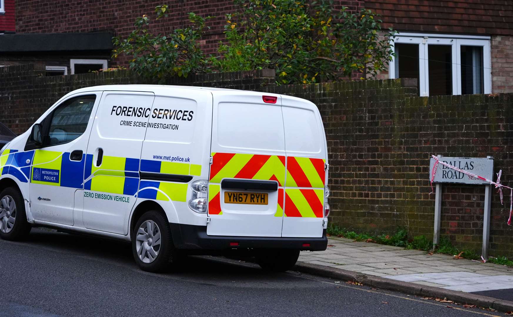 Police at the scene near Wells Park Road in Sydenham, south-east London (Aaron Chown/PA)