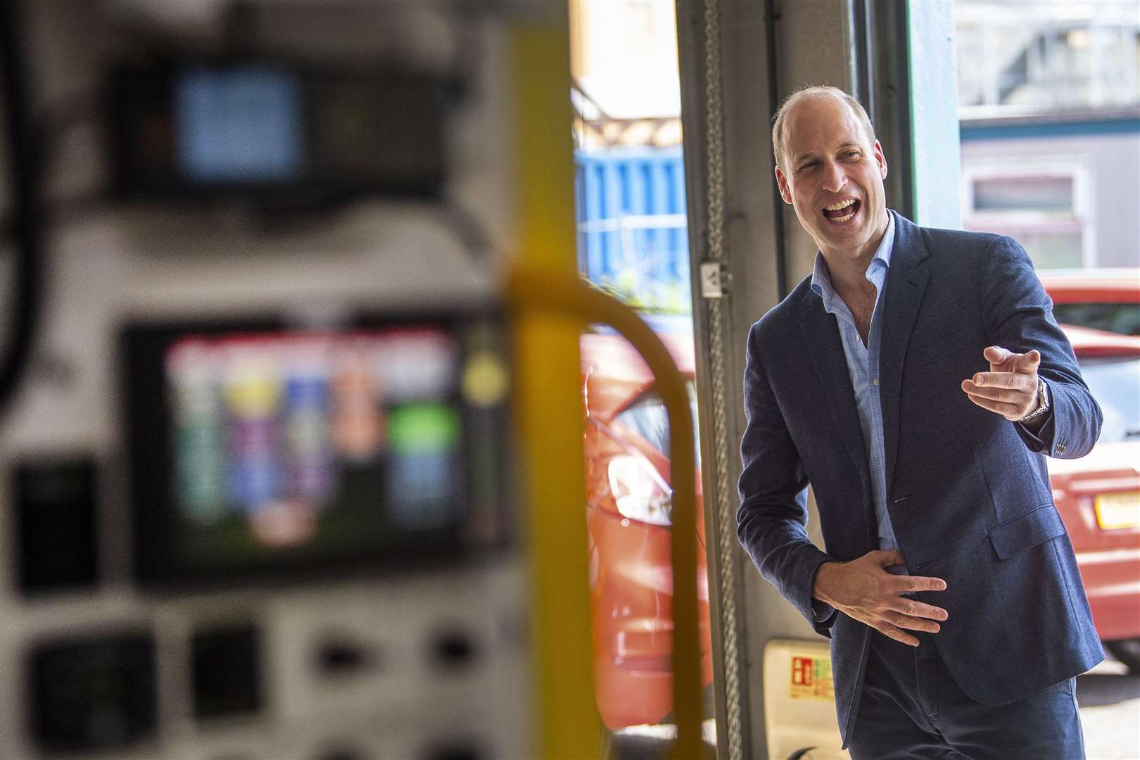 William met paramedic staff (Victoria Jones/PA)