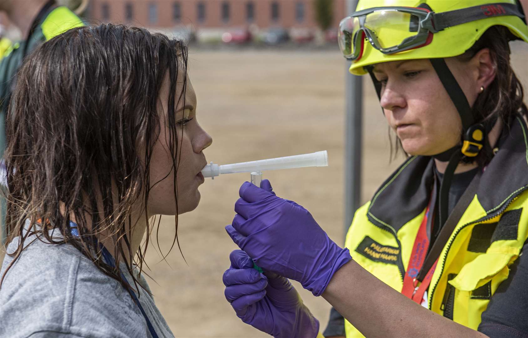 A breath test device that is currently being developed by scientists involved in the TOXI-Triage project (Handout/PA)