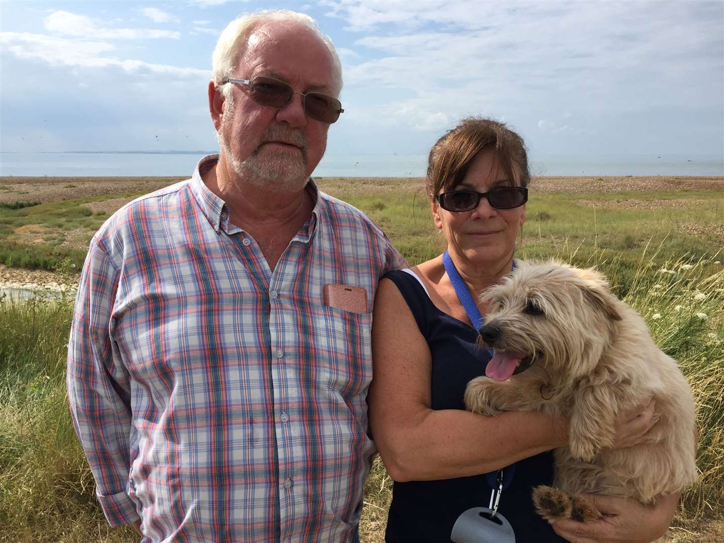 John and Andrena Wilkes with their dog, Alfie (14854857)