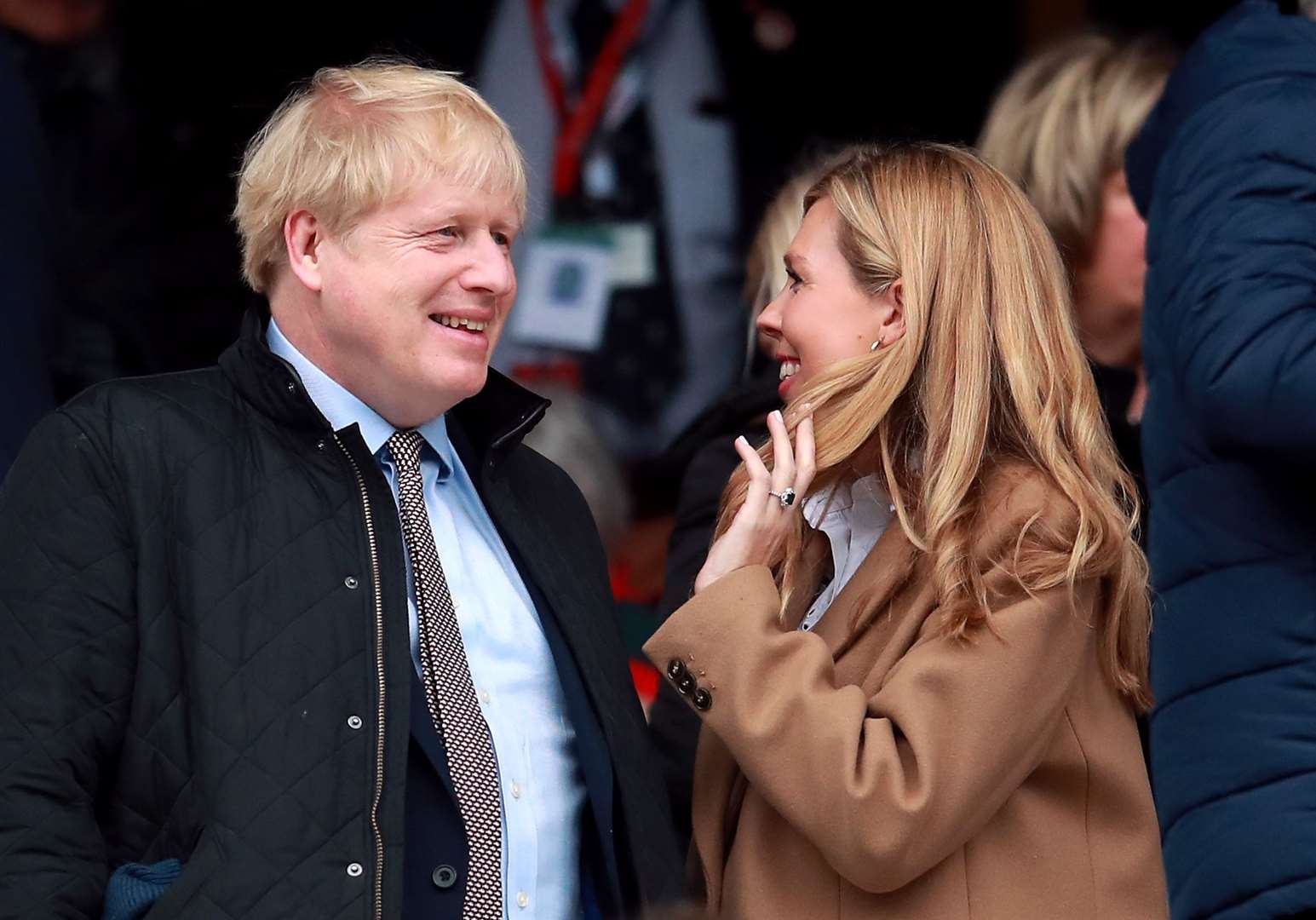 Prime Minister Boris Johnson and partner Carrie Symonds (Adam Davy/PA)