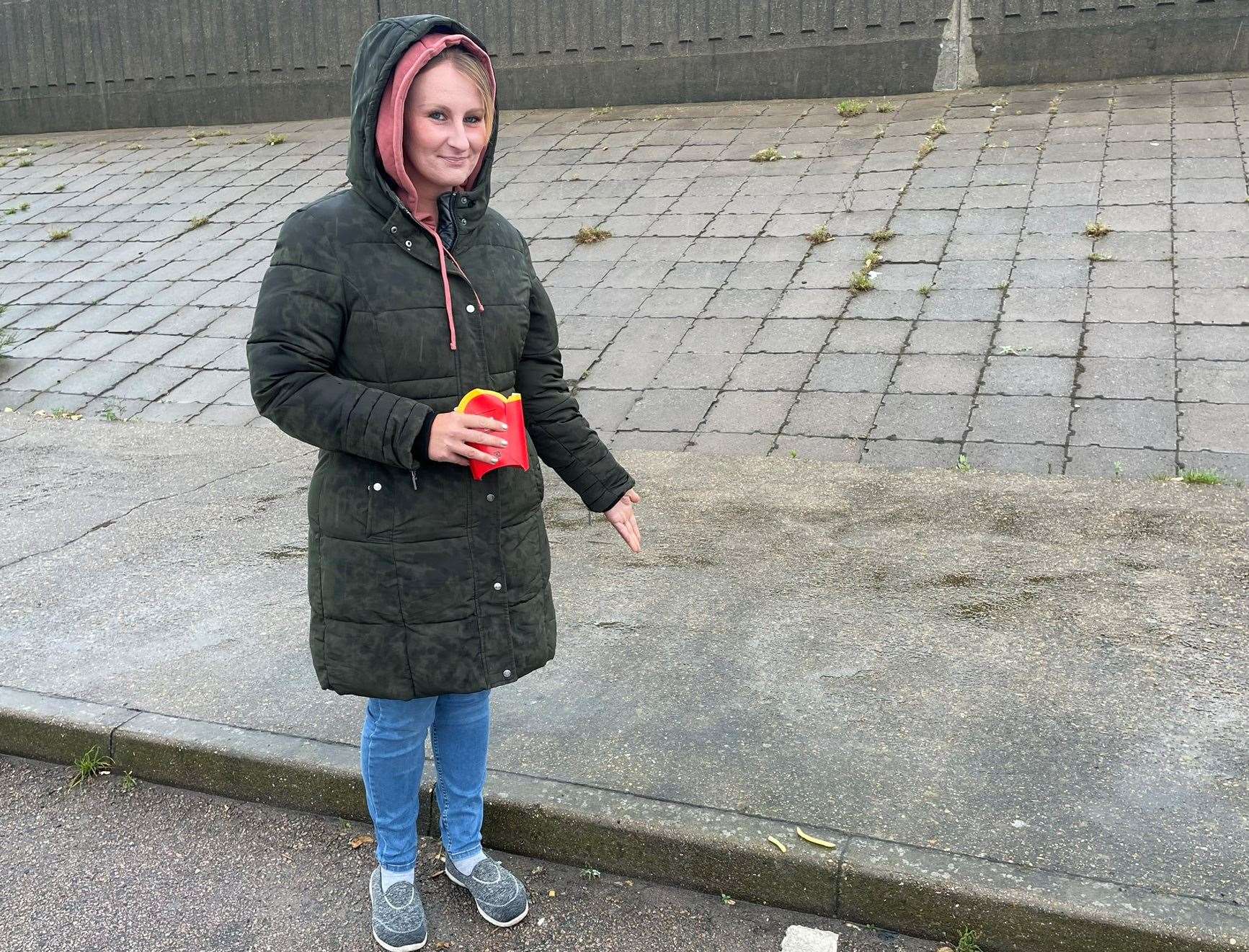Jacqueline Clarke, from Queenborough, was fined £200 after dropping chips outside Tesco car park in Sheerness. Picture: Joe Crossley