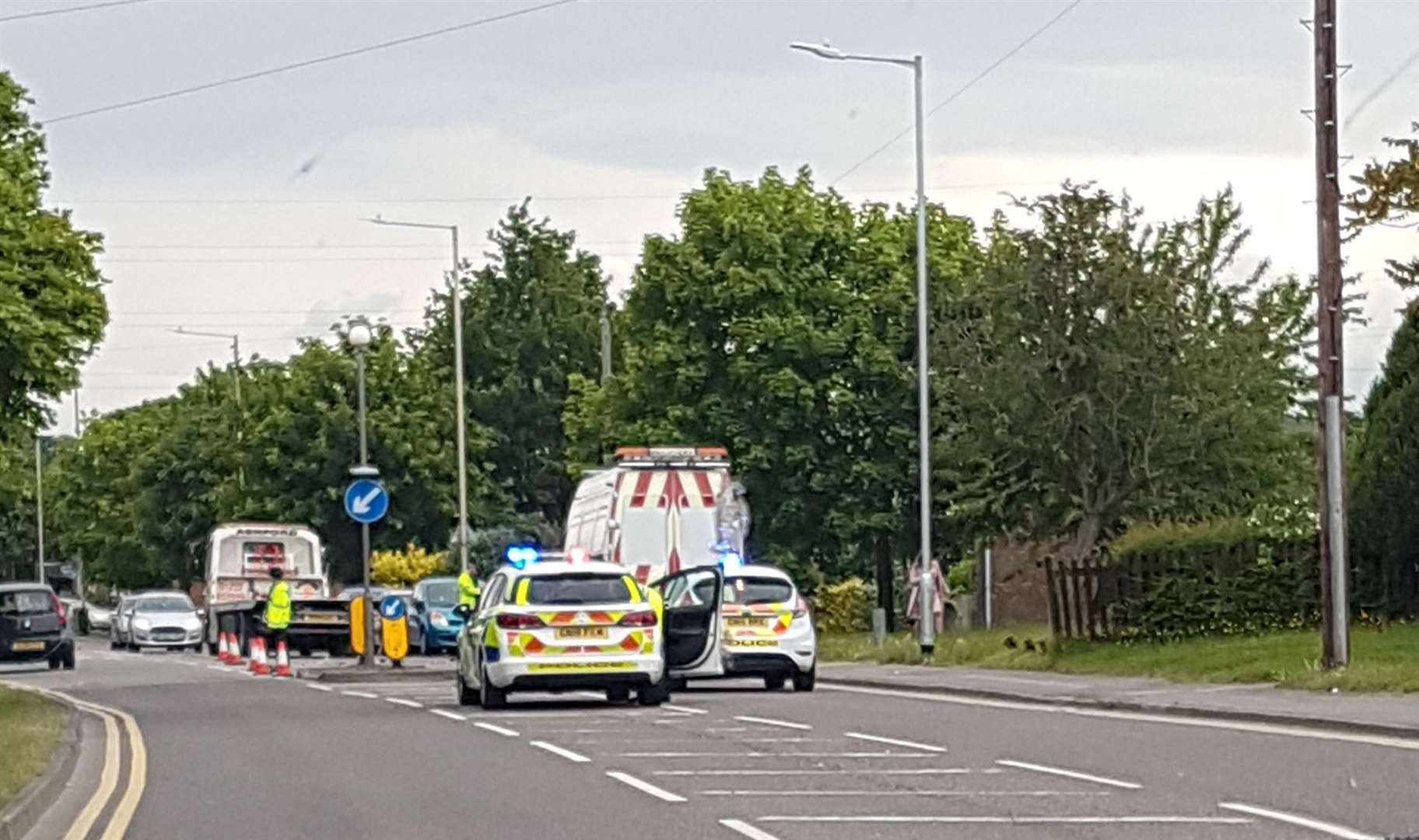 The crash in Brookfield Road, Ashford