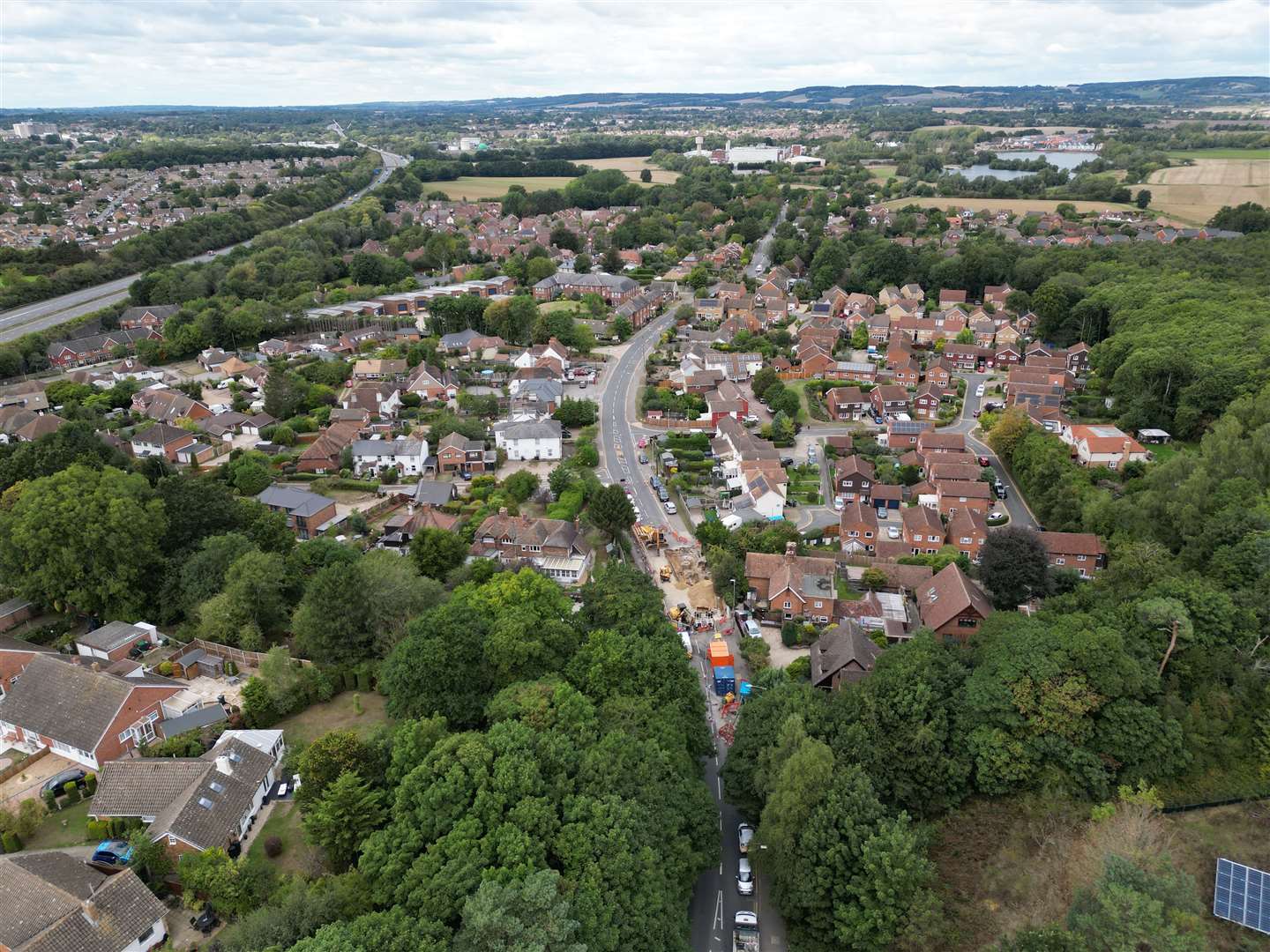 Kennington Road is a key Ashford route but is closed in both directions. Picture: Barry Goodwin