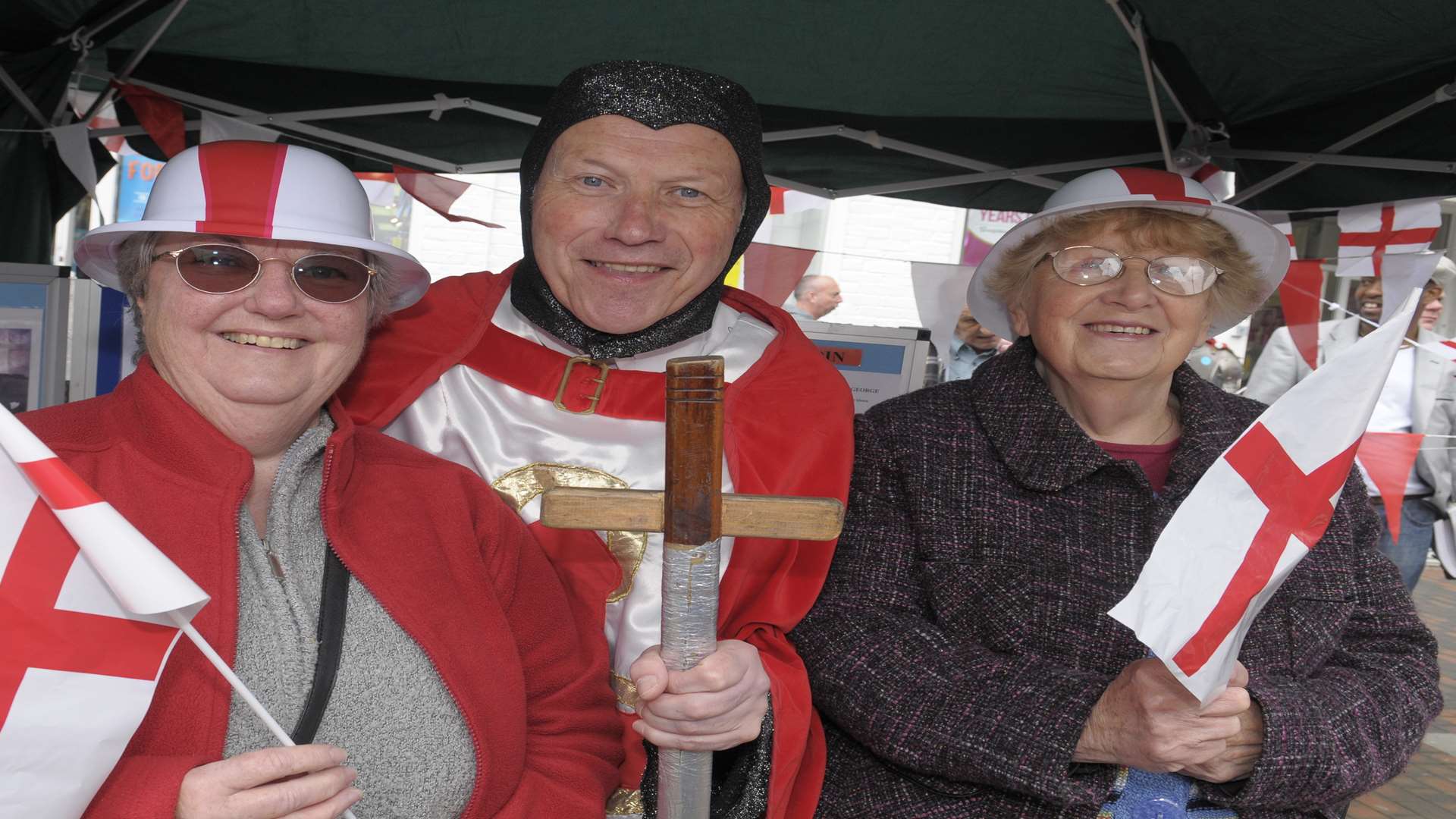 Beryl Williams, Ashley Davis and Edna Spice at last year's celebrations