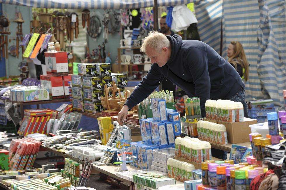 The Saturday market in Dartford