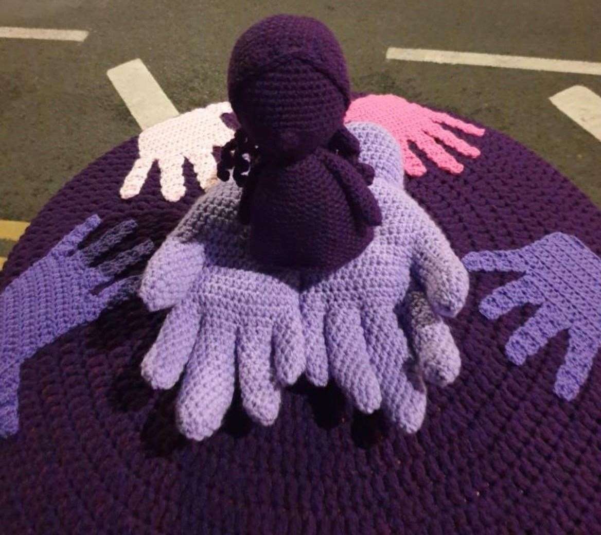 The mysterious Ninja Yarnbomber has previously created designs throughout the pandemic. Picture: DAVSS/tunbridgewellsyarnbomber