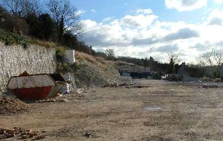 The cut in the side of the Great Lines escarpment in Chatham