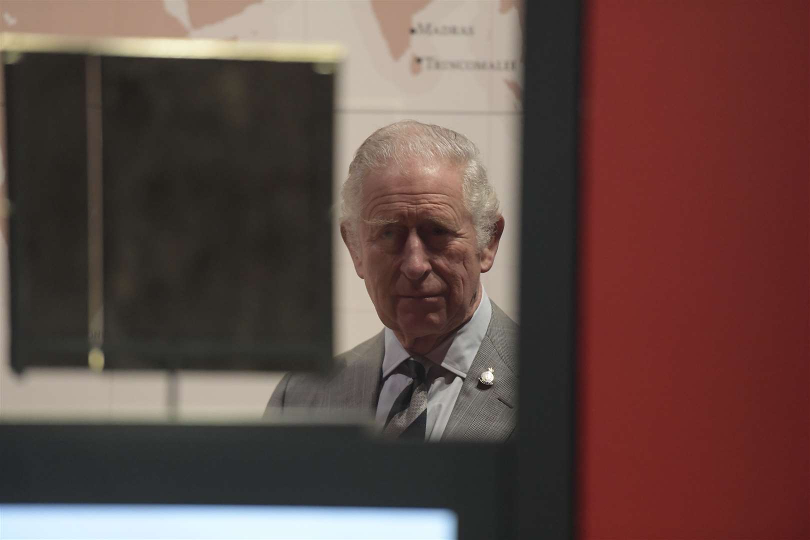 HRH touring the Command of the Ocean galleries, including the model of HMS Victory. Picture: Barry Goodwin