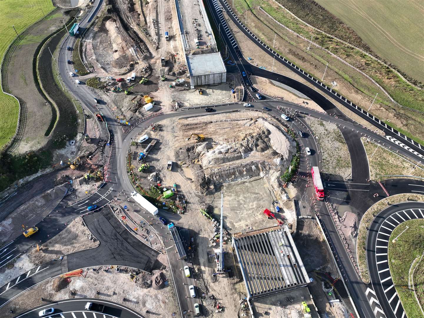 Progress on the Stockbury flyover on October 31, 2023. Picture: Phil Drew