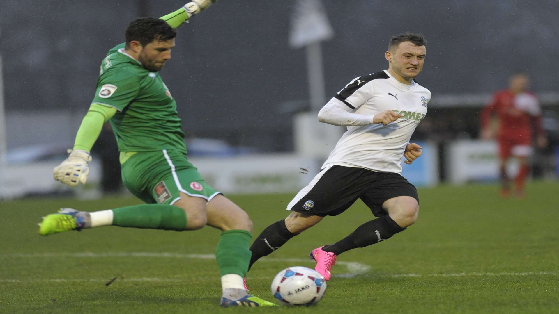 Michael McEntegart playing for Welling against Dover Picture: Tony Flashman