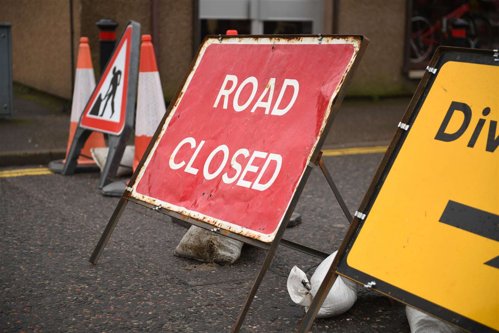 Street access is limited while works are under way. Picture: James Mackenzie