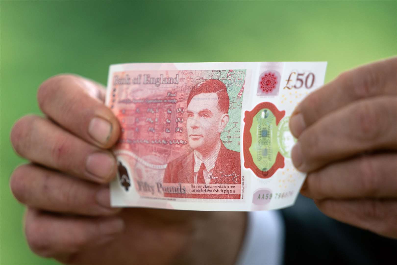 A £50 banknote featuring Alan Turing is set for release on Wednesday (GCHQ)