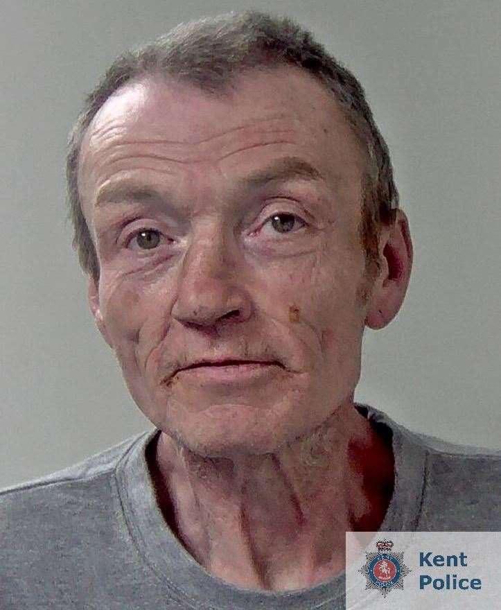 Kelly Jones, 56, of Station Road, New Romney was locked up for beating a pensioner in his Folkestone home before strangling his dog to death