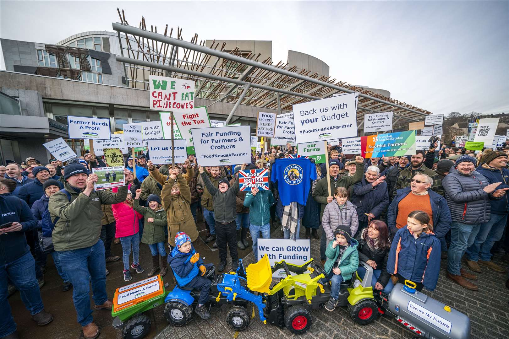 Farmers and crofters rallied outside Holyrood on Thursday (Jane Barlow/PA)