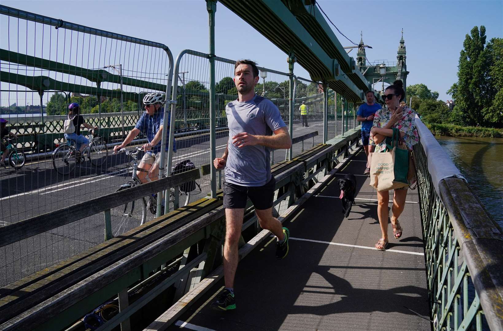 Safety checks allowed for the bridge to partially reopen (Jonathan Brady/PA)