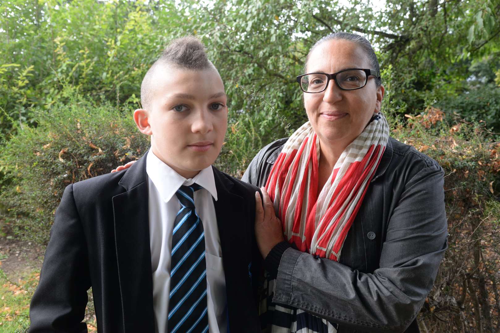 Ethan Lewis, 12 and his mum Romaine Coonghe Picture: Chris Davey