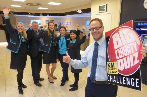 Andy Hunt and his team at Barclays, which is match funding the money raised at the Medway Big Charity Quiz again this year (6362989)