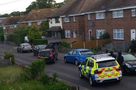 Police in Farrar Road, Birchington. Picture: @ScottWilkins2