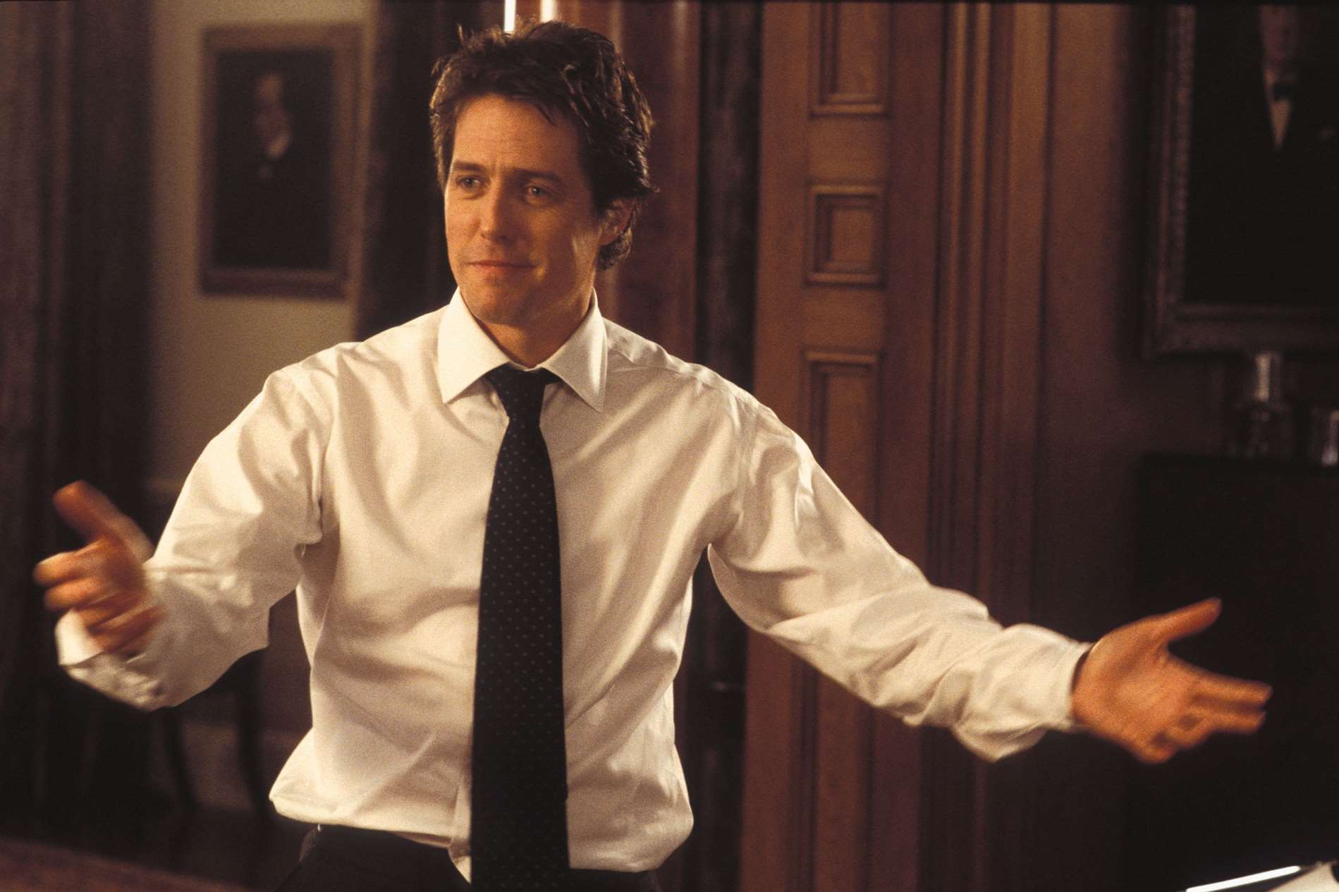 Hugh Grant in Love Actually. Picture: Universal Studios